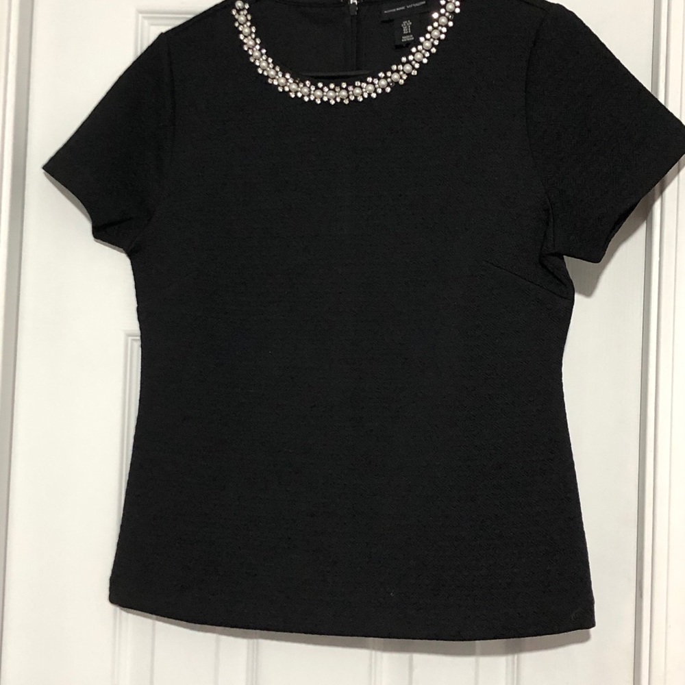 Adrienne Vittadini jeweled black bloused